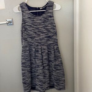LOFT white and navy dress